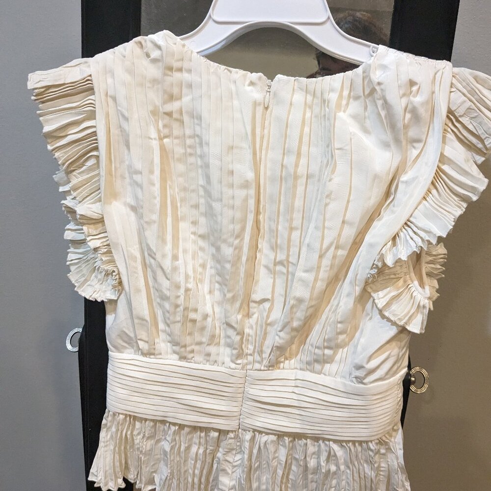 Cream ruffle top